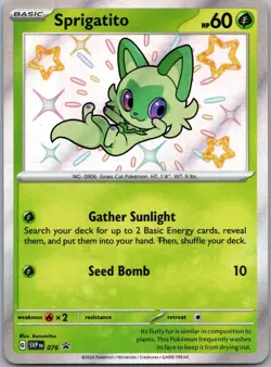 Sprigatito 076 SV: Scarlet & Violet Promo Cards Promo Holofoil NM - Image 1
