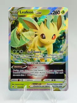 Leafeon VSTAR 014/159 Crown Zenith Ultra Rare Holo Pokemon Card NM - Image 1