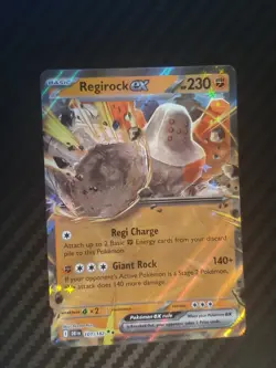 Pokemon TCG Double Rare Card Regirock EX 101/182, Destined Rivals Series - Image 1