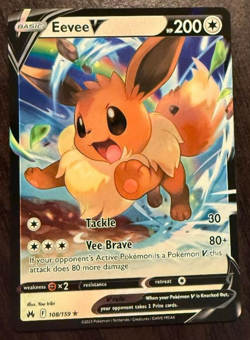 Eevee V 108/159 Crown Zenith Holo Ultra Rare Pokemon Card TCG 108/159 - Image 1