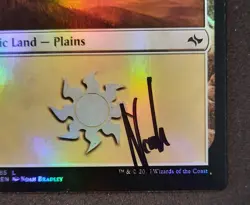 MTG FOIL Plains- Signed -Fate Reforged Magic the Gathering Card #176 - Image 2