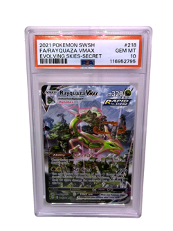 2021 Pokemon Rayquaza VMAX #218 Alternate Art Evolving Skies Gem Mint PSA 10 - Image 1