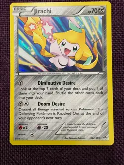 Pokemon TCG XY Roaring Skies Jirachi Holo Rare 42/108 LP - Image 1