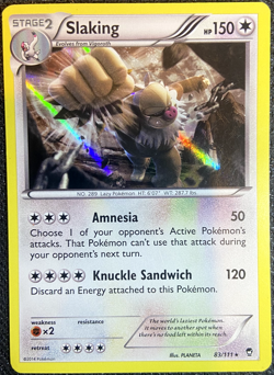 Slaking 83/111 Furious Fists Pokemon English Holofoil 2014 - Image 1