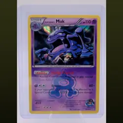 2015 POKEMON DOUBLE CRISIS TEAM AQUA'S MUK 8/34 REVERSE HOLO RARE NM - Image 1