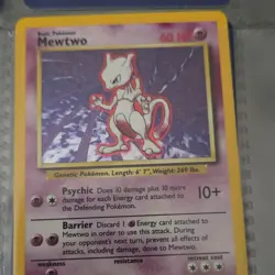 Pokemon Mewtwo Base Set 010/102 Holo Rare Basic 60 HP Holo English - Image 1