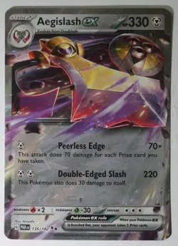 Pokemon Aegislash ex 135/182 Double Rare - SV04: Paradox Rift - (NM) - Image 1