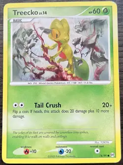Treecko 78/99 Pokemon TCG Platinum Arceus Common Heavy Play HP - Image 1