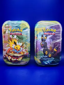 Pokemon TCG Prismatic Evolutions Mini Tins X2 Factory Sealed - Image 1