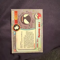 Pokemon 2000 Topps Series 2 Blue Logo Gastly #92 Foil - Image 2