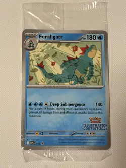 Pikachu Feraligatr Toxtricity Pokemon TCG Illustration Contest 2024 Promo SEALED - Image 1