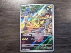 Pokemon Pikachu 173/165 Scarlet & Violet 151 Illustration Rare Full Art English - Image 1