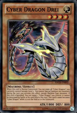 Cyber Dragon Drei - Super Rare SDCR-EN002 - NM - YuGiOh - Image 1