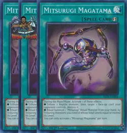 Yugioh! 3x Mitsurugi Magatama ALIN-EN094 Super Rare 1st Ed NM - Image 1