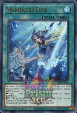 1st ed Marincess Dive ultra rare LED9-EN035 Yugioh - Image 1
