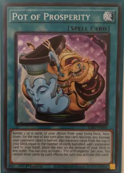 YuGiOh Pot of Prosperity Super Rare 1st Edition RA01-EN066 - Image 1