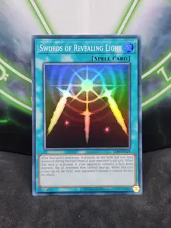 Yugioh Swords of Revealing Light LOB-EN101 Super Rare 25th Anniversary NM - Image 1