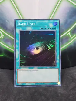 Yugioh Dark Hole LOB-EN052 Super Rare 25th Anniversary NM - Image 1