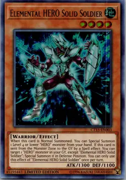 Yugioh Elemental HERO Solid Soldier CT15-EN003 Limited Edition Ultra Rare NM - Image 1