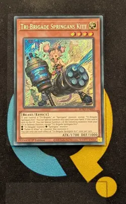 BPRO-EN025 Tri-Brigade Springans Kitt Secret Rare 1st Edition YuGiOh - Image 1