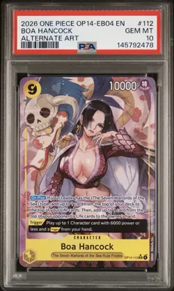 2026 ONE PIECE OP14-EB04-THE AZURE SEA'S SEVEN ALTERNATE ART BOA HANCOCK PSA 10 - Image 1