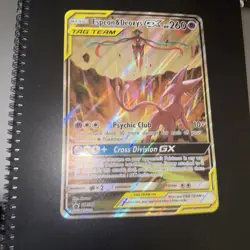 Pokemon TCG Jumbo Espeon & Deoxys GX SM240 Black Star Promo Card LP-NM - Image 1