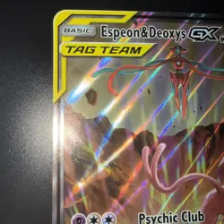 Pokemon TCG Jumbo Espeon & Deoxys GX SM240 Black Star Promo Card LP-NM - Image 3