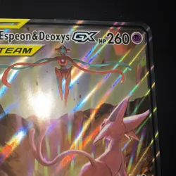 Pokemon TCG Jumbo Espeon & Deoxys GX SM240 Black Star Promo Card LP-NM - Image 4