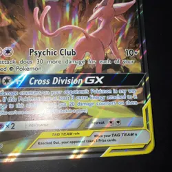 Pokemon TCG Jumbo Espeon & Deoxys GX SM240 Black Star Promo Card LP-NM - Image 5