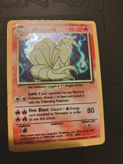 Pokemon TCG Card Ninetales Base Set 12/102 Holo Unlimited Holo Rare - Image 1