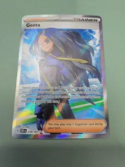 Pokemon TCG Greeta Obsidian Flames Full Art Holo Trainer Card 218/197 - Image 1