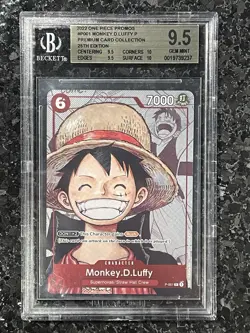 Monkey.D.Luffy (Alternate Art) P-001 One Piece Promotion Cards Foil BGS 9.5 - Image 1