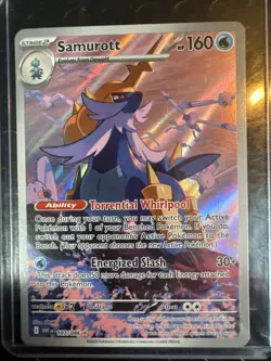 Pokemon TCG Samurott 107/086 White Flare Illustration Rare Holo Card - Image 1