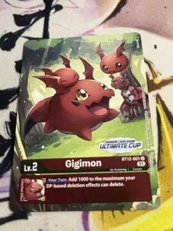 Digimon Card Game Gigimon BT12-001 Holo Rare Ultimate Cup NM - Image 1