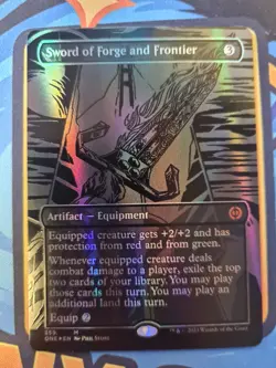 Sword of Forge and Frontier [Oil Slick Raised Foil] | MTG - Image 1