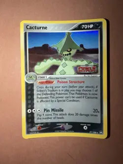 Pokemon TCG Cacturne 27/108 Power Keepers STAMPED Holo 2007 LP - Image 1