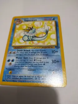 Mint/Nm Pokemon Vintage Non-Holo Rare Vaporeon 28/64 Jungle WotC 1999 - Image 1
