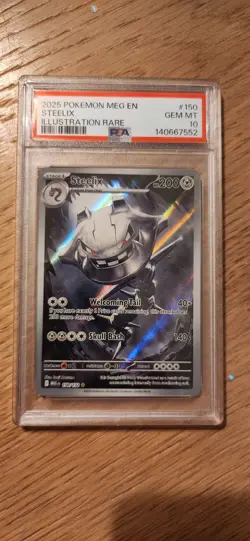 Steelix Illustration Rare Pokemon Meg En-Mega Evolution 150/132 PSA 10 - Image 1
