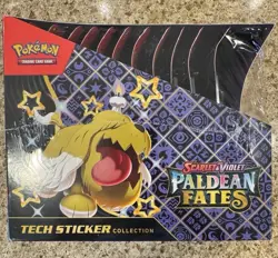 Pokemon Scarlet & Violet Paldean Fates Tech Sticker Collection Box 36 packs! - Image 5