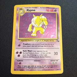 Pokemon Hypno 8/62 Fossil Holo Rare Unlimited - Image 1