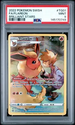 Flareon TG01 Brilliant Stars Pokemon PSA 9 - Image 1