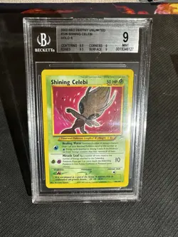 2002 Pokemon Shining Celebi Neo Destiny #106/105 Holo Shining Beckett 9 - Image 3