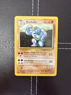 Pokemon TCG - Machoke - 34/102 - Unlimited Base Set - NM Uncommon (1999) - Image 1