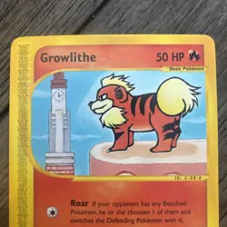 Growlithe 80/147 Common Non Holo Aquapolis Pokemon Card NM/MP - Image 3