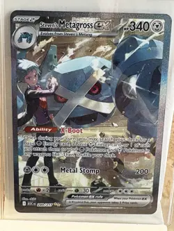 Pokemon Steven's Metagross EX Holo Rare 340 HP ASC Set 289/217 Card - Image 1