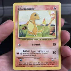 Pokemon TCG Base Set Charmander Card 046/102 MP - Image 1