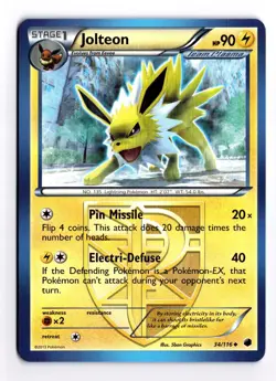 Jolteon 34/116 Regular Uncommon Plasma Freeze Pokemon Regular Card TCG LP - Image 1