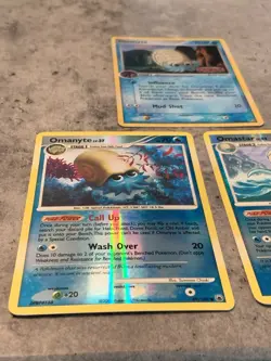 Lot Of 3 Pokemon Cards: Omanyte X 2, Omastar, Majestic dawn And Power Keepers - Image 2