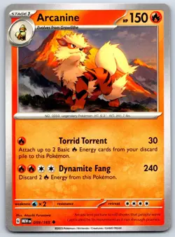 Arcanine - Scarlet Violet 151 MEW 059/165 Pokemon Card - Image 1