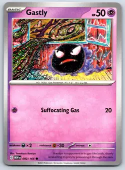 Gastly - Scarlet Violet 151 MEW 092/165 Tomokazu Komiya Pokemon Card - Image 1